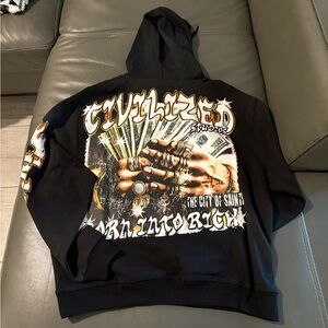 Black Graphic Hoodie